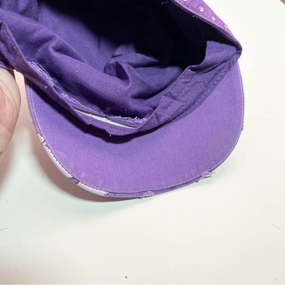 Vintage y2k 2000s mcbling purple Hannah Montana rhinestone hat - Picture 7 of 8